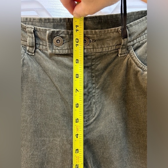 Women's Khaki Green Corduroy Pants Size 10 Boho 90's Grunge Western Hippie Y2K - Picture 7 of 8